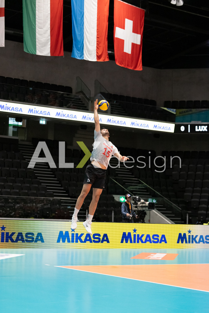 Luxembourg v Switzerland - CEV European League Men | KRIENS, SWITZERLAND - JUNE 12: JULIAN WEISIGK of Switzerland during the CEV European League match between Luxembourg and Switzerland at Pilatus Arena on June 12, 2026 in Kriens, Switzerland. - Realisiert mit Pictrs.com