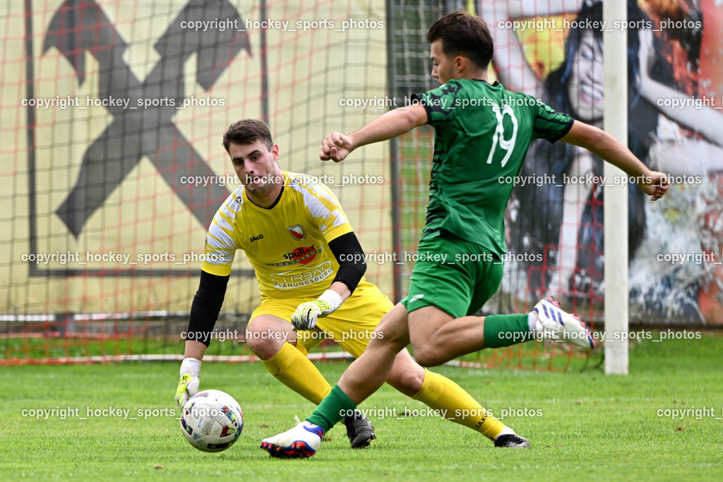 ATUS Nötsch vs. SC Landskron | #1 Filip Stanojevic ATUS Nötsch, #19 Daniel Martinovic SC Landskron, ATUS Nötsch vs. SC Landskron, ATUS Nötsch vs. SC Landskron am 26.07.2025 in Nötsch (Dobratsch Arena), Austria, (Photo by Bernd Stefan)