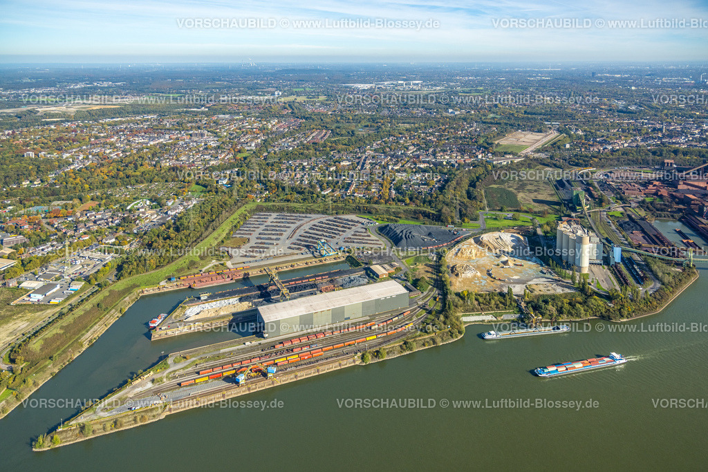 Duisburg221003704Walsum_Logport | Luftbild, Südhafen Walsum, Holcim Duisburg, Fahrn, Duisburg, Ruhrgebiet, Nordrhein-Westfalen, Deutschland