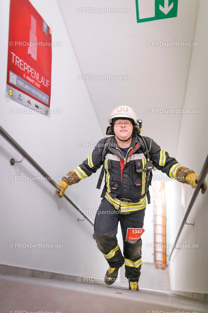 KölnTurm Treppenlauf; Köln, 03.08.2025 | Impressionen vom KölnTurm Treppenlauf am 03.08.2025 in Köln (Nordrhein-Westfalen). 