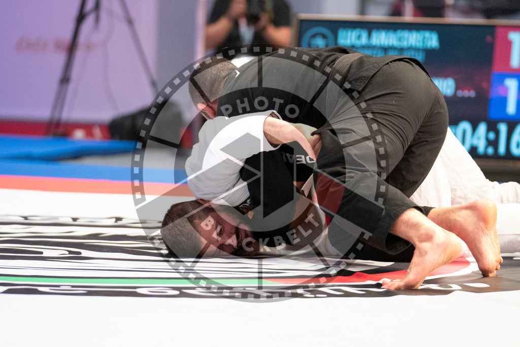 20231107PBB3943 | Fighters compete during the AJP World Master Championship in the Mubadala Arena in Abu Dhabi, Arab United Emirates, on November 7, 2023.
