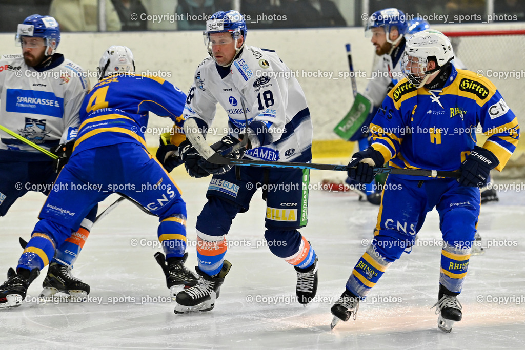 1. EHC Althofen vs. ESC Sparkasse Steindorf  | #47 Rainer Michael EHC Althofen, #18 Pewal Martin ESC Steindorf, #4 Rassl Benjamin EHC Althofen, 1. EHC Althofen vs. ESC Sparkasse Steindorf , 1. EHC Althofen vs. ESC Sparkasse Steindorf  am 08.03.2026 in Althofen (Stadthalle Althofen), Austria, (Photo by Bernd Stefan)