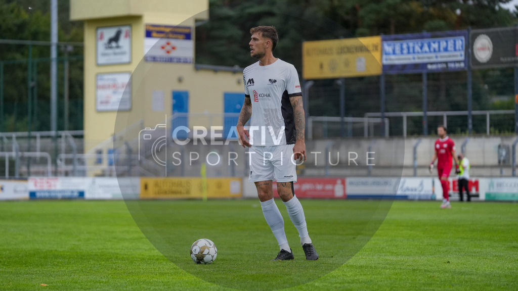 Fußball, Herren, Saison 2025/2026, Regionalliga Nordost, 4. Spieltag, FSV 63 Luckenwalde vs. BFC Preussen, Samstag 22.08.2025, Werner-Seelenbinder-Stadion Luckenwalde | Fußball, Herren, Saison 2025/2026, Regionalliga Nordost, 4. Spieltag, FSV 63 Luckenwalde vs. BFC Preussen, Samstag 22.08.2025, Werner-Seelenbinder-Stadion Luckenwalde, Im Bild: Lenny Stein (Preussen) - Realisiert mit Pictrs.com