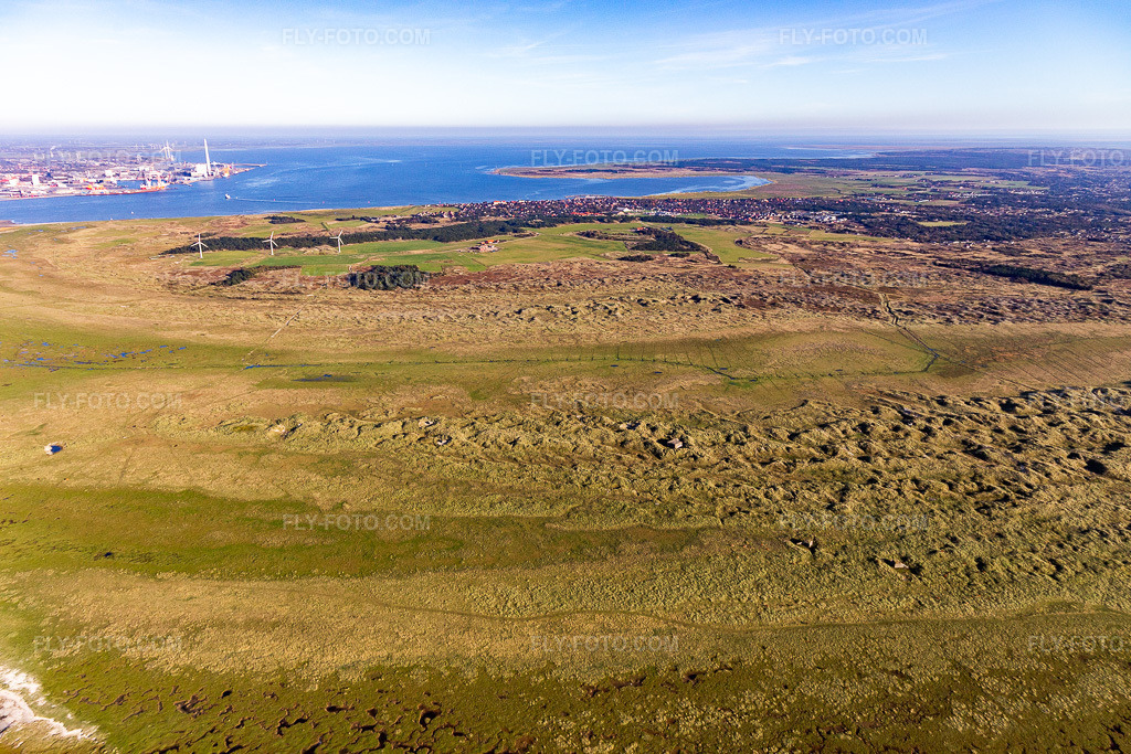 Aerial view: Wadden Sea National Park in Fanø in the state South Denmark, Denmark.Photo: IMG_118754.jpg taken on 09/21/2019 by Werner Riehm/FLY-FOTO.comResolution of the original: 5472 x 3648 px