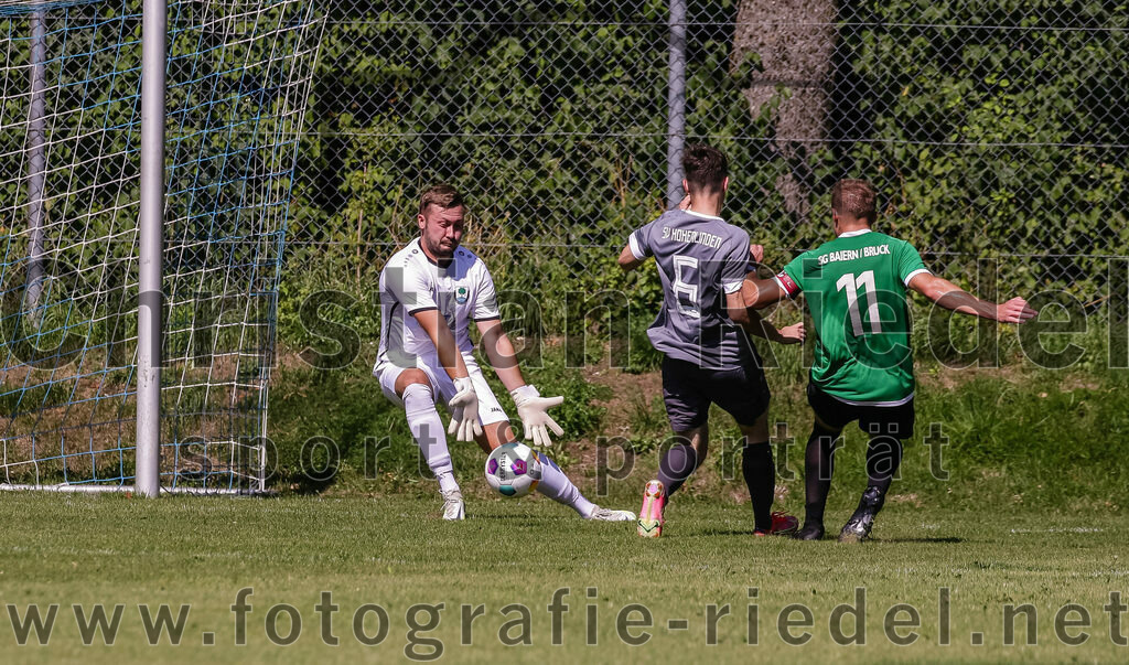 2023-08-20_054_SV_Hohenlinden_gegen_SV_Buch | Hohenlinden, Deutschland, 20.08.2023:
Fußball, A-Klasse 2023 / 2024, 1. Spieltag, SV Hohenlinden gegen SV Bruck, Endergebnis: 5:1

Torwart Valentin Katterloher (SV Hohenlinden, #1), Sebastian Kirmair (SV Hohenlinden, #6), Valentin Kammerloher (SV Bruck, #11)

Foto: Christian Riedel / fotografie-riedel.net