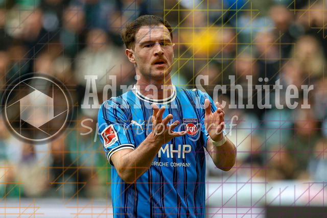 04.04.2026, GER, Fussball, Herren, 1. BL, Saison 2025/2026, Borussia Mönchengladbach - 1. FC Heidenheim | Patrick Mainka (Heidenheim) gestikuliert, Gestik 