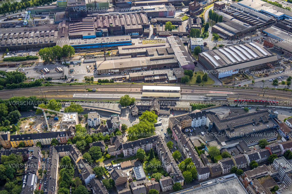 Witten230701464 | Luftbild, Baustelle mit Neubau am Hauptbahnhof Witten, Witten, Ruhrgebiet, Nordrhein-Westfalen, Deutschland