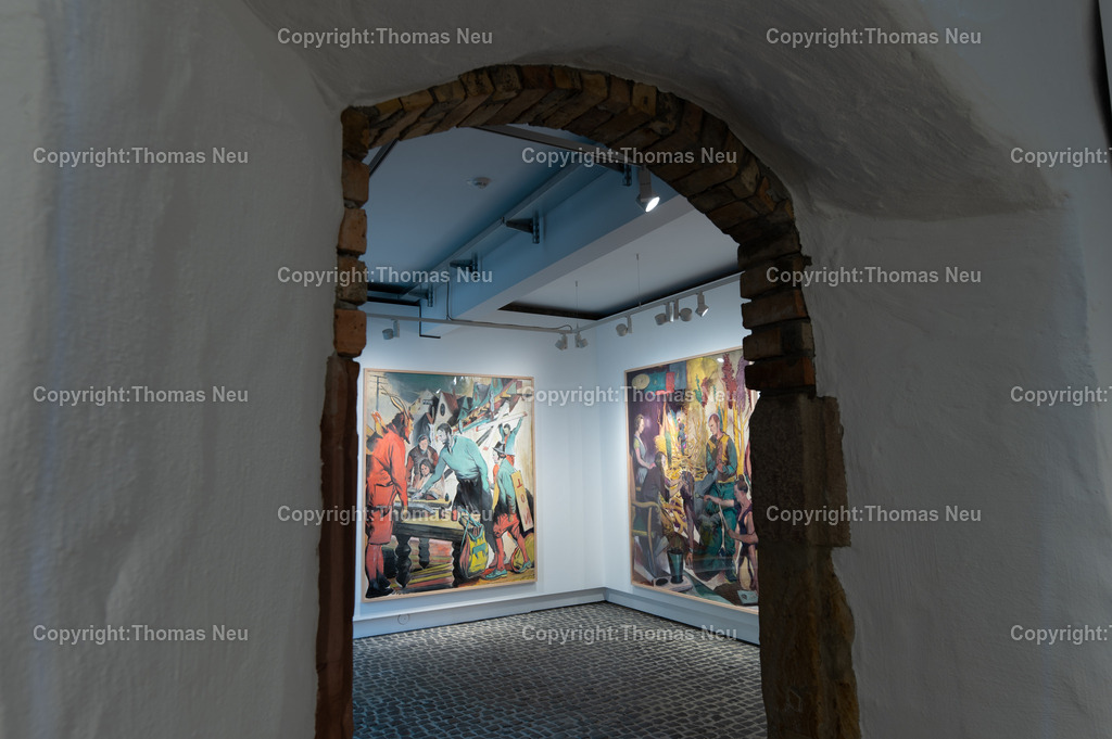 08_Neo_Rauch_Museum_Bensheim | 6.7.2024, bbe, Museum Bensheim, Ausstellung Neo Rauch "im Papiergrund", ,, Bild: Thomas Neu