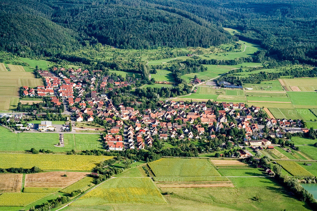 Luftbild: Ortsansicht von Norden im Ortsteil Bühl in Tübingen im Bundesland Baden-Württemberg in Deutschland. Foto: IMG_12312.jpg vom 02.08.2008 durch Werner Riehm/FLY-FOTO.de