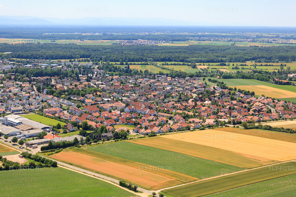 Luftbild: Nordring in Herxheim bei Landau im Bundesland Rheinland-Pfalz in Deutschland. Foto: IMG_30208.jpg vom 05.07.2010 durch Werner Riehm/FLY-FOTO.de