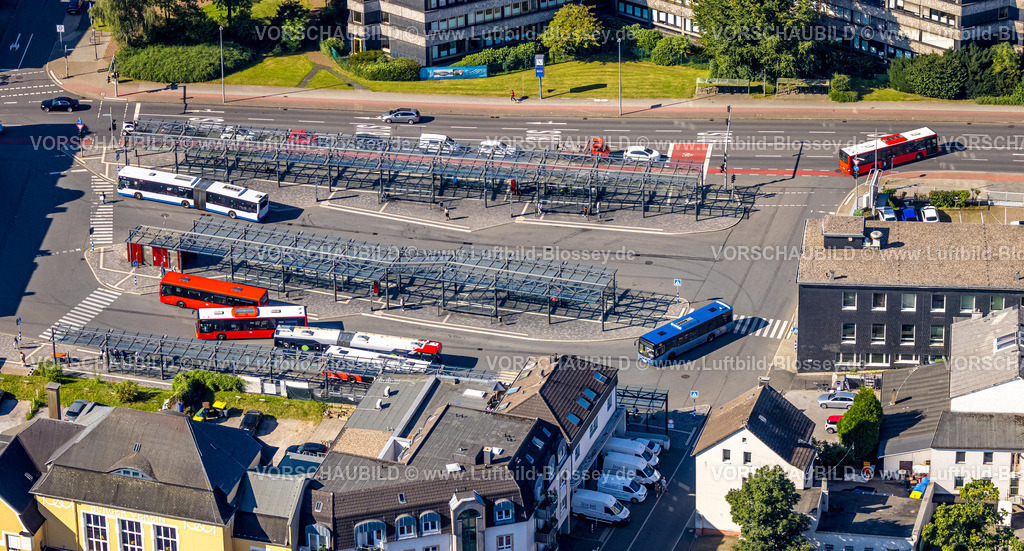 Velbert240812551-2 | Luftbild, ZOB Busbahnhof, ÖPNV, Friedrich-Ebert-Straße, Velbert, Ruhrgebiet, Nordrhein-Westfalen, Deutschland