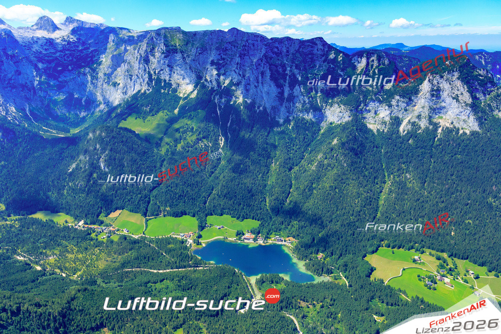 Die Luftaufnahme Hintersee - Ramsau Berchtesgaden wurde 2017 mittels Flugzeug (keine Drohne) erstellt. Perfekte Schärfe und Druck- Auflösung- Garantiert!
