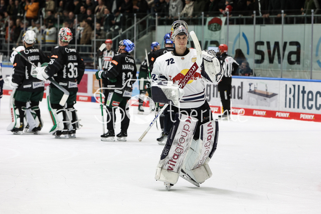 Augsburger Panther - EHC RB München | Daniel ALLVENA (RBM #72) enttaeuscht nach der Niederlage in Augsburg