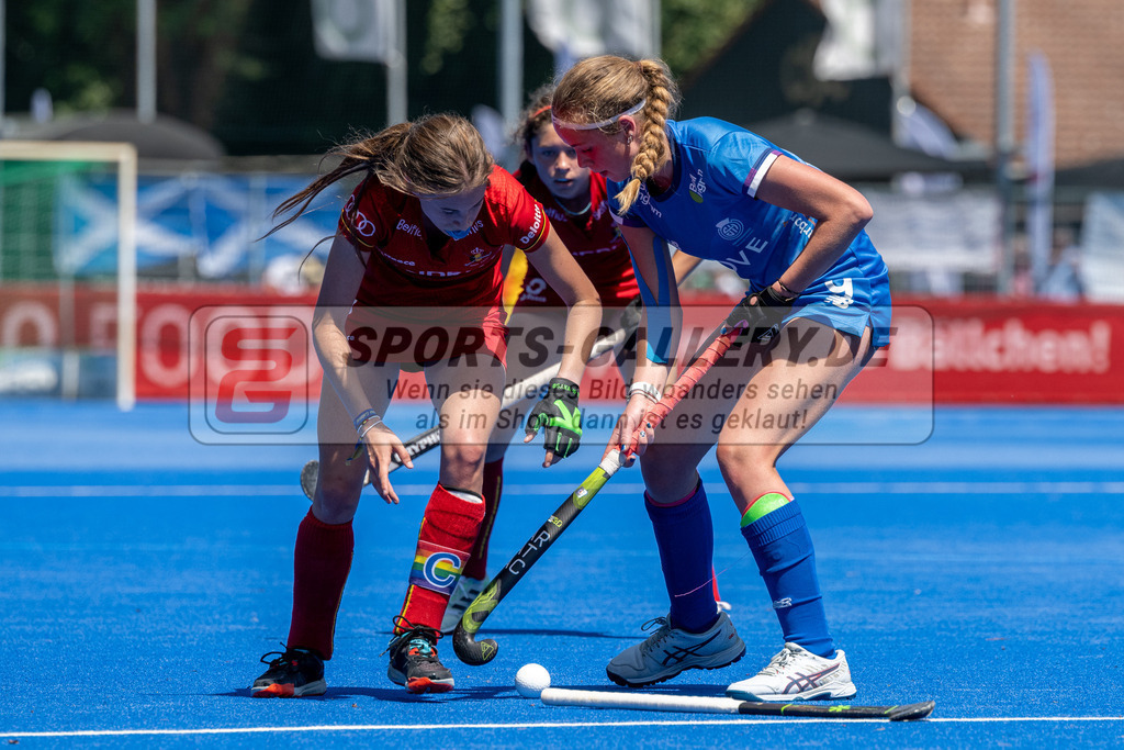 SFE_20230708_0110 | EuroHockey EM U18 Girls Belgium vs Scotland am 08.07.2023 in Krefeld (Gerd-Wellen-Hockeyanlage), Photo: Stephan Fehrmann 2023 (Sports-Gallery)
