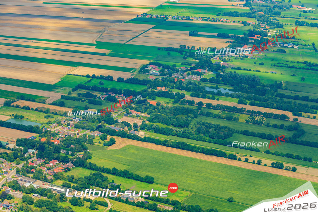 Bunderhee Steinhausstraße Bunde Bild- Das Luftbild wurde 2025 vom UL-Flugzeug heraus erstellt ( keine Drohne bzw. Drohnenaufnahme ) - Hochauflösende Luftaufnahme -Nicht vergleichbar mit Google Maps oder Satelittenbilder- Die Geschenkidee !Mit Lizenz und Bildrechte bestellbar - CC