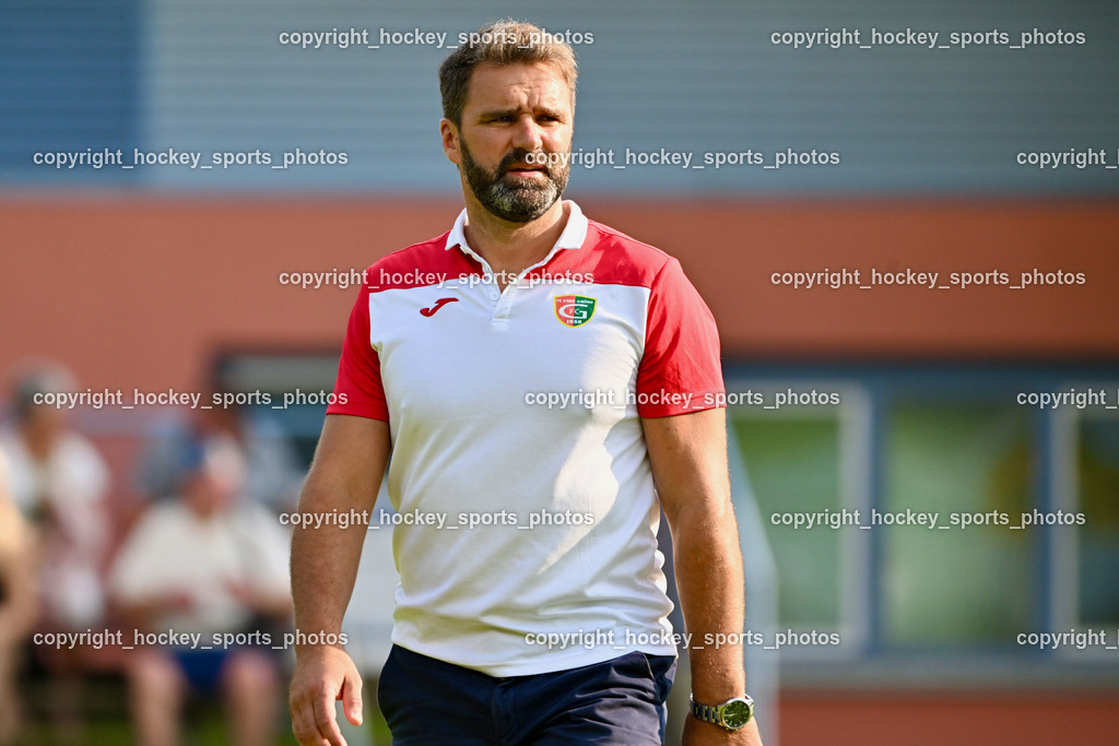 FC Gmünd vs. SV Spittal 1921 | Headcoach FC Gmünd Rudolf Schönherr, FC Gmünd vs. SV Spittal 1921, FC Gmünd vs. SV Spittal 1921 am 27.08.2024 in Gmünd (Sportplatz Karnerau), Austria, (Photo by Bernd Stefan)
