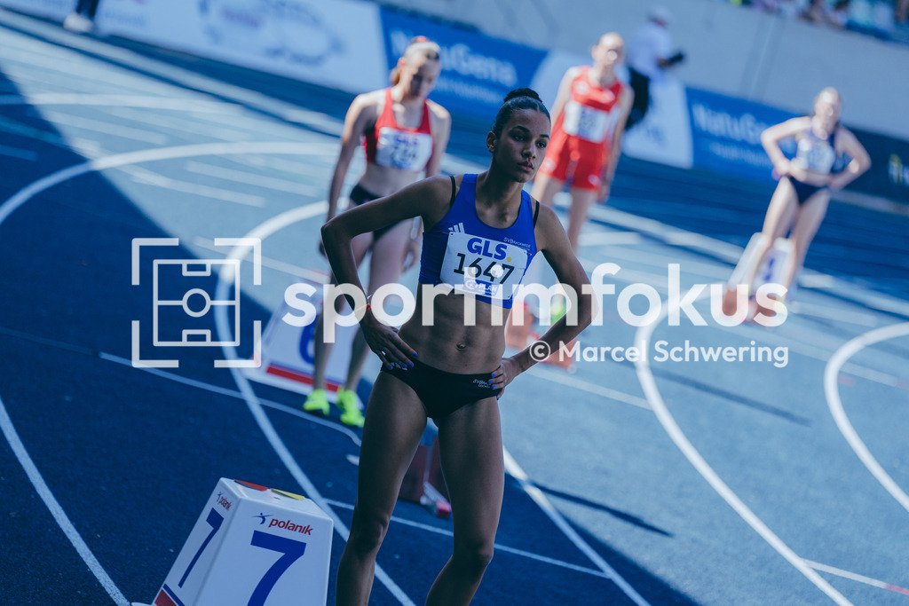 Deutsche Meisterschaften U20 / U16 2026 | Ria Liliane Röhm, SV Brackwede, 1647, 400-Meter-Lauf, Deutsche Meisterschaften der U20 &amp; U16 2026, Lohrheidestadion Bochum-Wattenscheid, 10.07.2026. Foto: Marcel Schwering / sportimfokus - Realisiert mit Pictrs.com