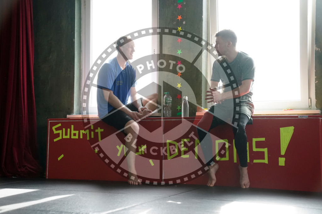 20240413PBB6351 | Fighters compete during the Grapplethon 24hours of rolling for a reason in Hamburg, Germany, on April 13, 2024.