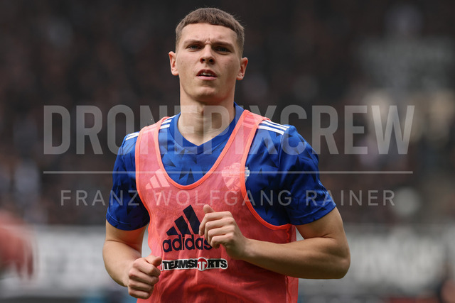 SK Puntigamer Sturm Graz vs TSV Egger Glas Hartberg – Championship Group    | Graz, Austria, 12.Apr.26 - SOCCER - ADMIRAL Bundesliga, SK Puntigamer Sturm Graz vs TSV Egger Glas Hartberg. The image shows Elias Havel (Hartberg) during warm up.    