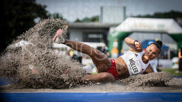 61. Internationales Pfingstsportfest; Rehlingen-Siersburg, 24.05.2026 | REHLINGEN , GERMANY - MAY 24: Laura Raquel Müller (GER/Unterländer LG) during the 61. Internationales Pfingstsportfest on 24.05.2026 at the  Bungertstadion in Rehlingen-Siersburg (Saarland / Deutschland).