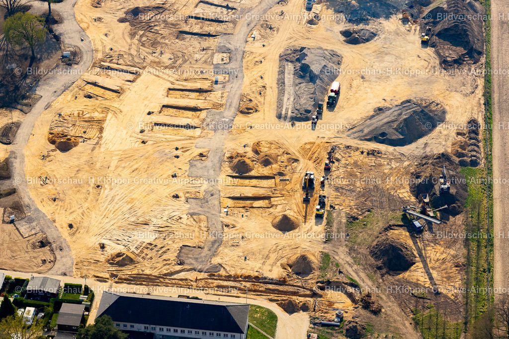 Luftbilder Brüggen-9983 | Luftaufnahme Baustelle der Ferienhaus Anlage " Heide Camp Resort " in Brüggen im Bundesland Nordrhein-Westfalen - Realisiert mit Pictrs.com