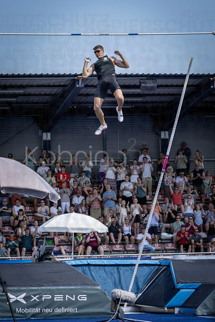 Multisport Event; Ratingen, 28.06.2026 | RATINGEN, GERMANY - JUNE 28, 2026 :  Marcel Meyer (GER / Germany) competing in the pole vault during the Multisport Event at Stadion Ratingen on June 28, 2026 in Ratingen, Germany.