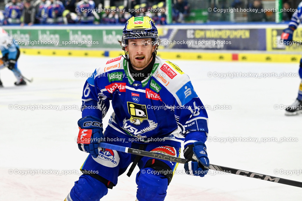 EC IDM WÄRMEPUMPEN VSV vs. Steinbach Black Wings Linz | #16 Kevin Hancock EC VSV, EC IDM WÄRMEPUMPEN VSV vs. Steinbach Black Wings Linz, EC IDM WÄRMEPUMPEN VSV vs. Steinbach Black Wings Linz am 04.03.2026 in Villach (Stadthalle Villach), Austria, (Photo by Bernd Stefan)