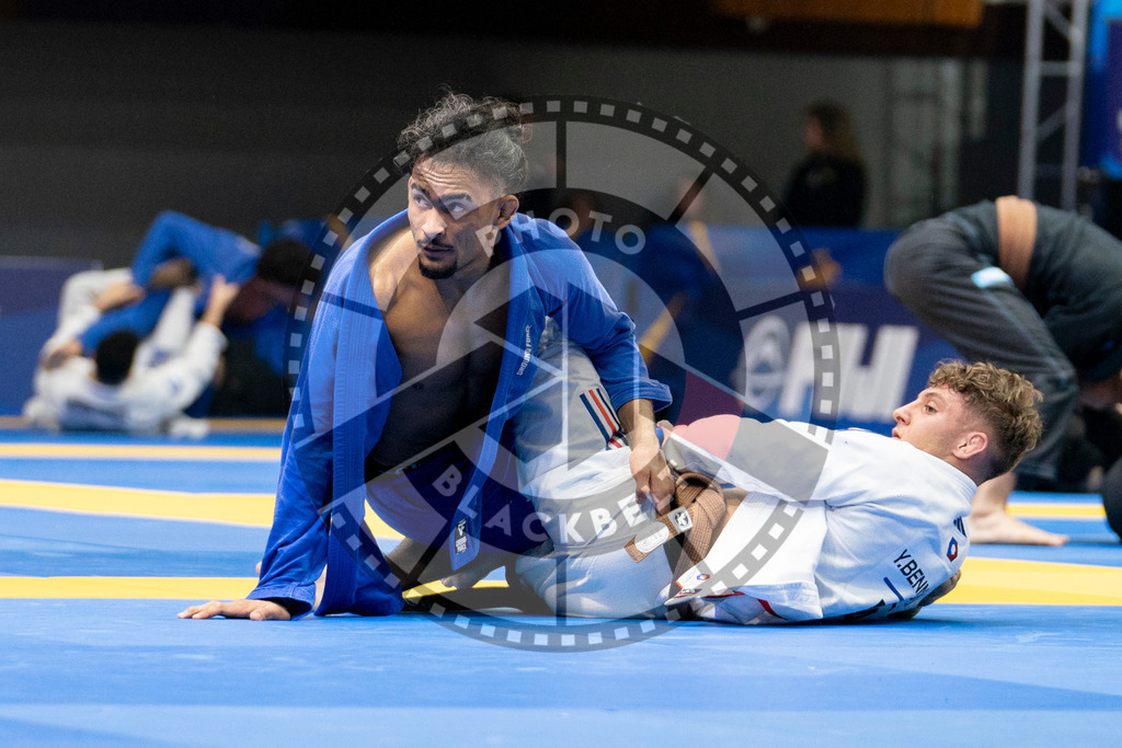 20240124PBB00357 | Fighters compete during the second day of the IBJJF European Championship in Paris, France, on January 24, 2024.