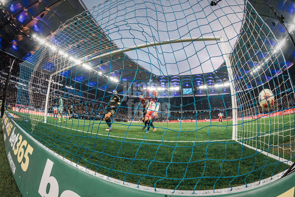 Fußball | Männer | Saison 2025/2026 | 1. Fußball-Bundesliga | 22. Spieltag | Hamburger SV vs. 1. FC Union Berlin | 14.02.2026 | Tor von Ransford-Yeboah Königsdörffer (#11, HSV) ganz links