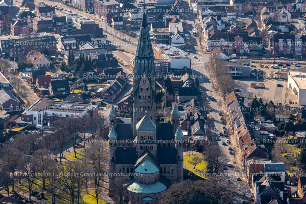 Luftbilder Rheine-8272 | Luftbildfotografie Kirchengebäude der Basilika St. Antonius - Realisiert mit Pictrs.com