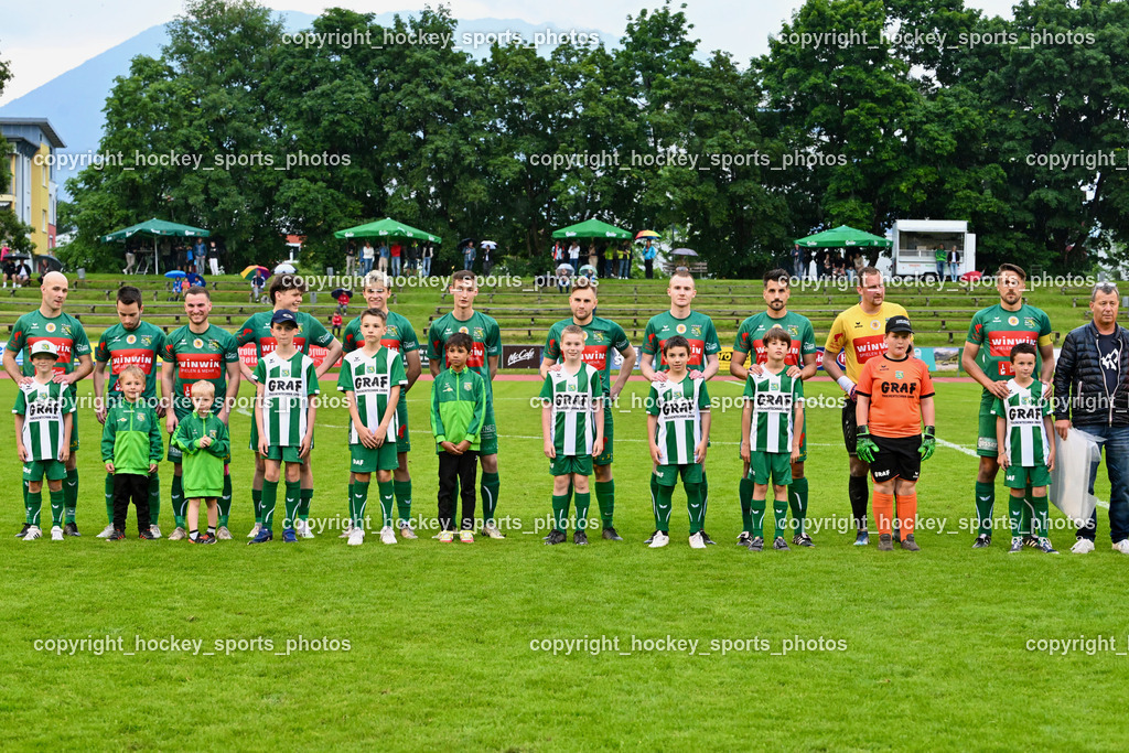 SV Rapid Lienz vs. URC Thal Assling | SV Rapid Lienz Mannschaft, SV Rapid Lienz vs. URC Thal Assling, SV Rapid Lienz vs. URC Thal Assling am 08.06.2024 in Lienz (Dolomiten Satadion), Austria, (Photo by Bernd Stefan)