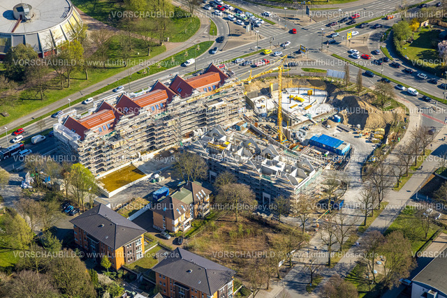 Luenen250403570 | Luftbild, Baustelle mit Neubau Quartier Langestraße 100 zwischen Lange Straße und Kurt-Schumacher-Straße, , Lünen, Ruhrgebiet, Nordrhein-Westfalen, Deutschland