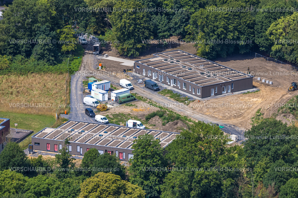 Hamm250702454Heessen | Luftbild, Baustelle mit Kita Neubau des SVE Heessen neben Sportanlage DJK Heessen, Schloßstraße, Stadtbezirk Heessen, Hamm, Ruhrgebiet, Nordrhein-Westfalen, Deutschland