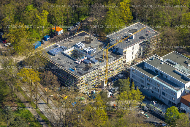 Hamm230400286 | Luftbild, Klinik für Manuelle Teraphie - Standort Hamm Kurpark, Baustelle, Uentrop, Hamm, Ruhrgebiet, Nordrhein-Westfalen, Deutschland