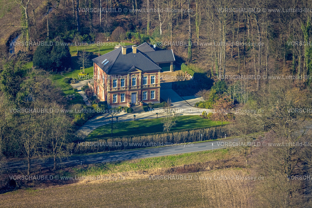 Olfen230206363Vinnum | Luftbild, Wohnhaus Sandforter Straße, am Schloss Sandfort, Olfen-Kirchspiel, Olfen, Münsterland, Nordrhein-Westfalen, Deutschland