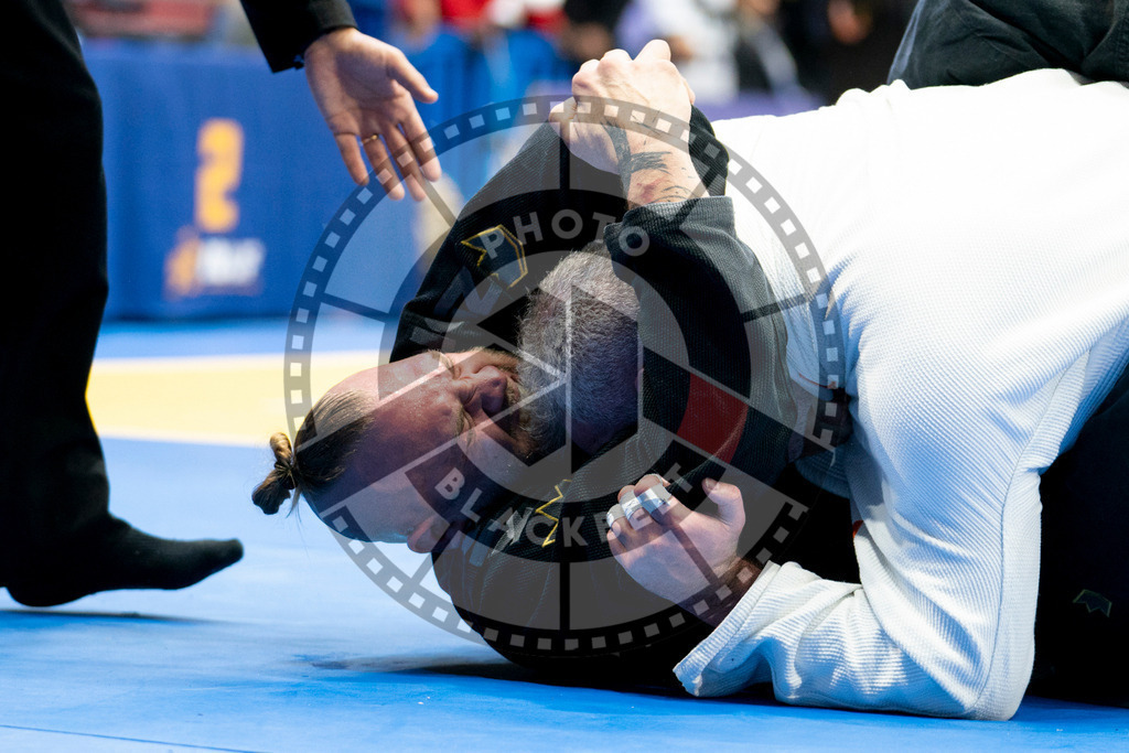 20240124PBB03826 | Fighters compete during the second day of the IBJJF European Championship in Paris, France, on January 24, 2024.