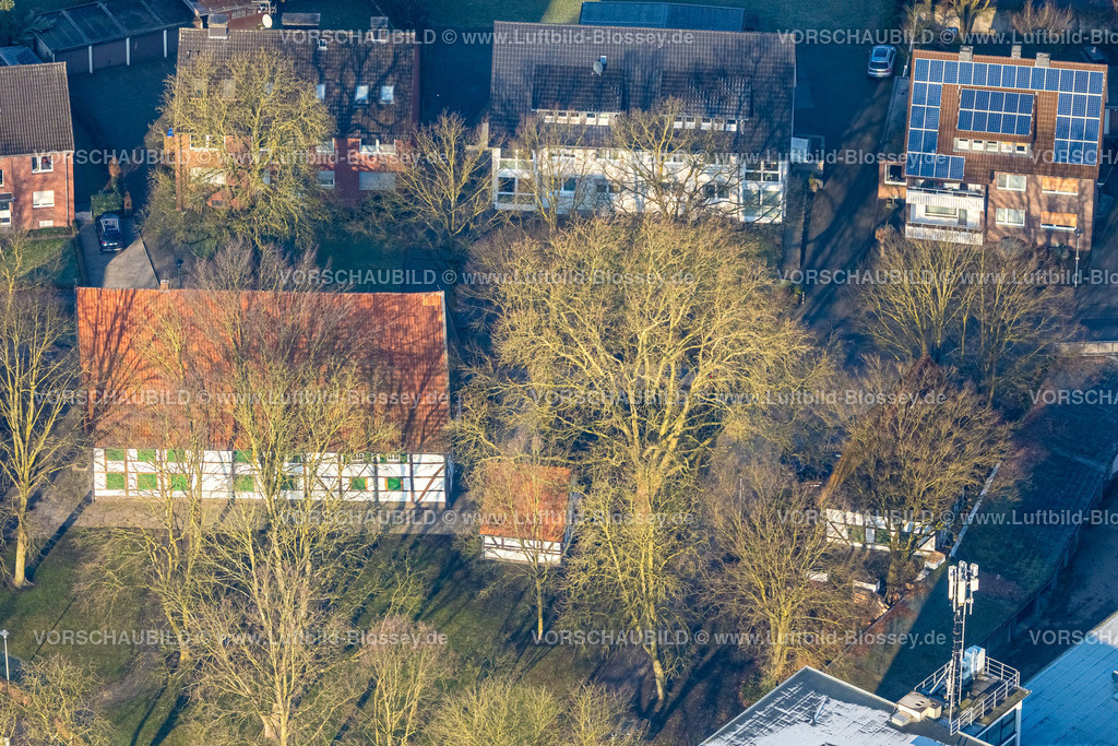 Hamm250200900Heessen | Luftbild, Brokhof Fachwerkhaus, alter Bauernhof als Veranstaltungsort und Kulturzentrum, Stadtbezirk Heessen, Hamm, Ruhrgebiet, Nordrhein-Westfalen, Deutschland