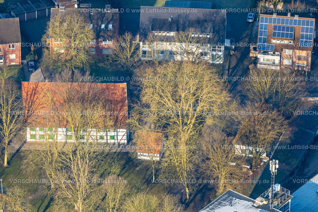 Hamm250200900Heessen | Luftbild, Brokhof Fachwerkhaus, alter Bauernhof als Veranstaltungsort und Kulturzentrum, Stadtbezirk Heessen, Hamm, Ruhrgebiet, Nordrhein-Westfalen, Deutschland