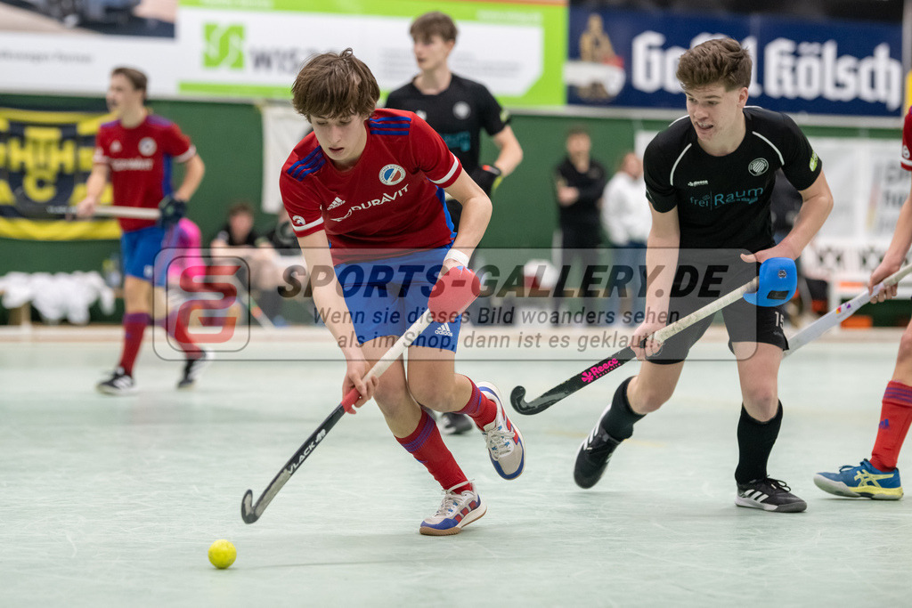 SFE_20230304_0060 | Deutsche Meisterschaft Männliche U16 Halle 2023 am 04.03.2023 in Köln (KTHC Stadion Rot-Weiss Köln Tennis and Hockey Club), Photo: Stephan Fehrmann 2022 (Sports-Gallery)