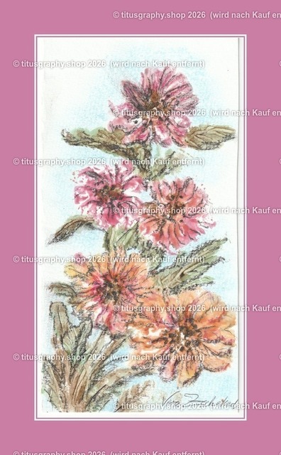 Blumengruß Variation 05 | Zeichnung von Vera Zschecked exclusiv auf titusgraphy.eu - Realisiert mit Pictrs.com