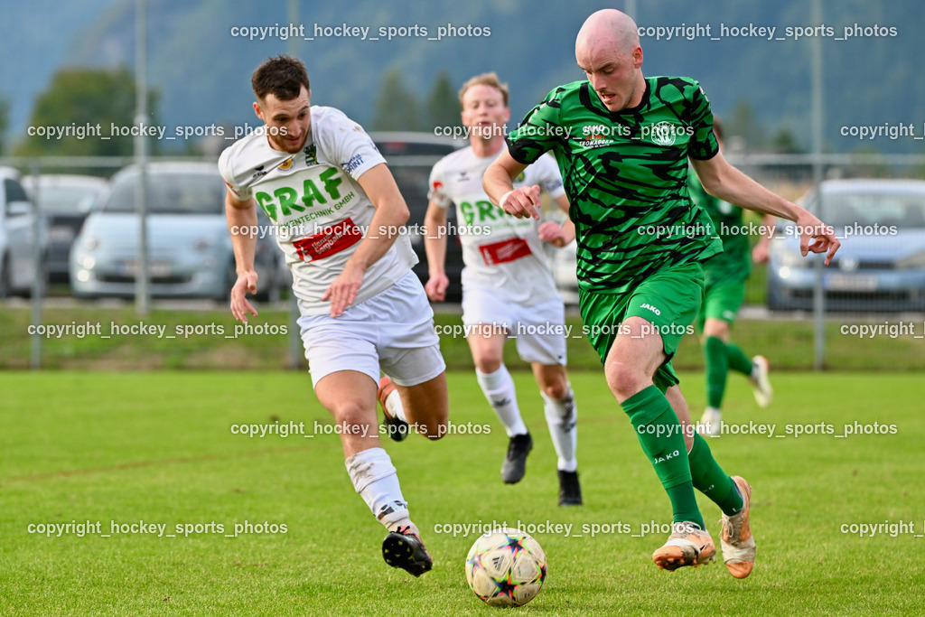 SC Landskron vs. Rapid Lienz | #15 Matej Verstovsek Rapid Lienz, #11 Christian Wilpernig SC Landskron, SC Landskron vs. Rapid Lienz, SC Landskron vs. Rapid Lienz am 22.09.2024 in Villach (Sportanlage Landskron), Austria, (Photo by Bernd Stefan)
