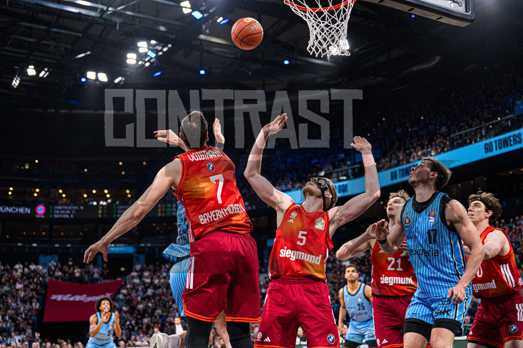Basketball I Herren I Bundesliga I Saison 2025-2026 I 22. Spieltag I Veolia Towers Hamburg - FC Bayern Basketball | CONTRAST ZERØ MEDIA - Realisiert mit Pictrs.com
