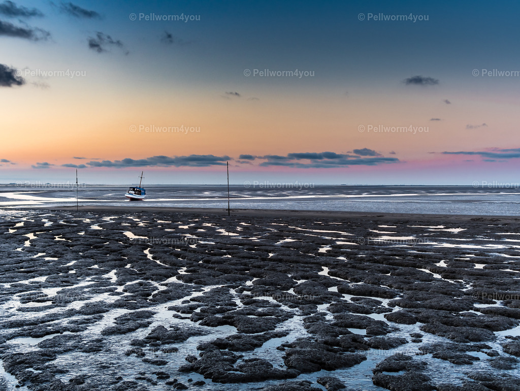 Ebbe an der Hooger Fa__hre | Pellwormer Bilder und Fotos als Poster, auf Leinwand mit Keilrahmen, hinter Acrylglas, auf Alu-Dibond oder Forex-Platte und vieles mehr. Zum verschenken, für die Ferienwohnung oder für zu Hause. - Realisiert mit Pictrs.com