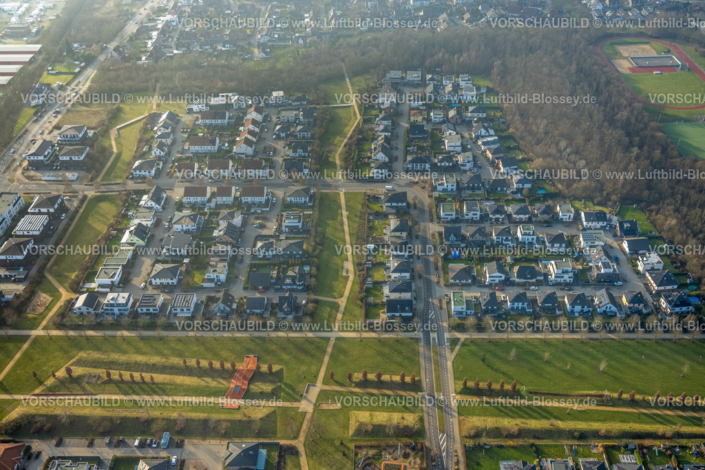 Neukirchen-Vluyn260101255 | Luftbild, Einfamilienhäuser Reihenhaus Neubaugebiet Dicksche Heide, Niederberg Park, Neukirchen, Neukirchen-Vluyn, Ruhrgebiet, Nordrhein-Westfalen, Deutschland