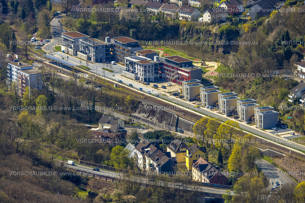 Herdecke220401752 | Luftbild, Neubaugebiet Wohnquartier Alter Steinbruch an der Walter-Freitag-Straße, Bahnhof Herdecke, Herdecke, Ruhrgebiet, Nordrhein-Westfalen, Deutschland