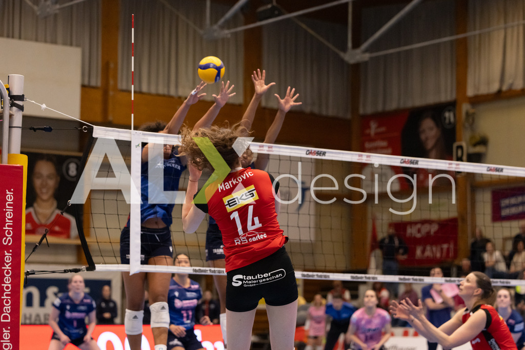Volleyball I Frauen I Saison 2025-2026 I Volleyball NLA | Women I 1/2 Finals I  VC Kanti Schaffhausen - Sm'Aesch Pfeffingen I 18.03.2026 | 14 Josipa Marković (HR) (VC Kanti Schaffhausen) – Aussen - Realisiert mit Pictrs.com
