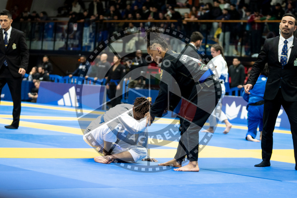 20240121PBB5050-2 | Fighters compete during the second day of the IBJJF European Championship in Paris, France, on January 21, 2024.