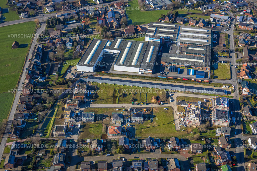 Werne230203125 | Luftbild, satis&amp;fy AG Werne, Baustelle und Neubaugebiet Baaken, Werne, Ruhrgebiet, Nordrhein-Westfalen, Deutschland