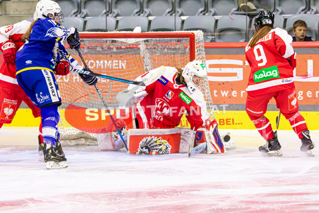 Eishockey DEBL 2023/24 | Eishockey DEBL 2023/24, KAC Frauen - Villach Lady Hawks am 27.09.2023 in Klagenfurt (Heidi Horten Arena), Austria, (Photo by Ernst Krawagner sport-fan.at) - Realisiert mit Pictrs.com