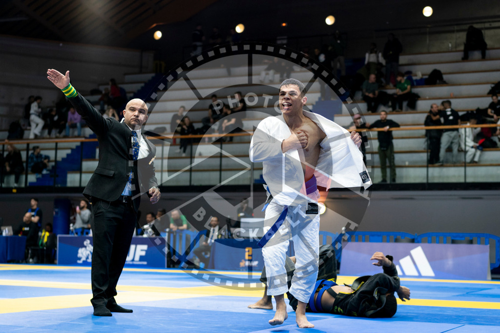 20240121PBB7595 | Fighters compete during the second day of the IBJJF European Championship in Paris, France, on January 21, 2024.